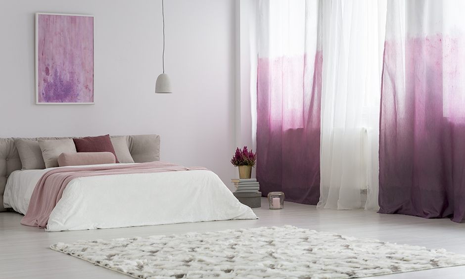 Lavender bedroom scent and curtains which is too much for your taste