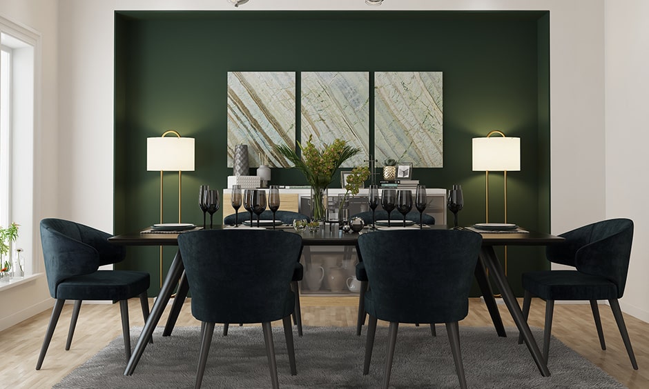 Modern dining room wall decor with elegant paintings for your dining room