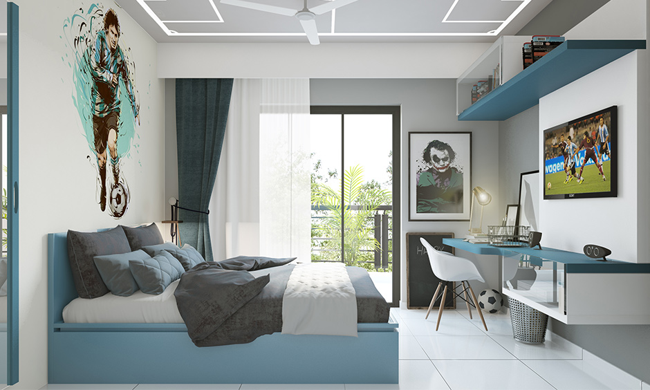 Simple modern bedroom false ceiling demarcated by lights, shapes, and edges design looks fantastic