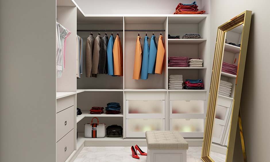 Dressing cupboard design where you can make most of the dressing room space