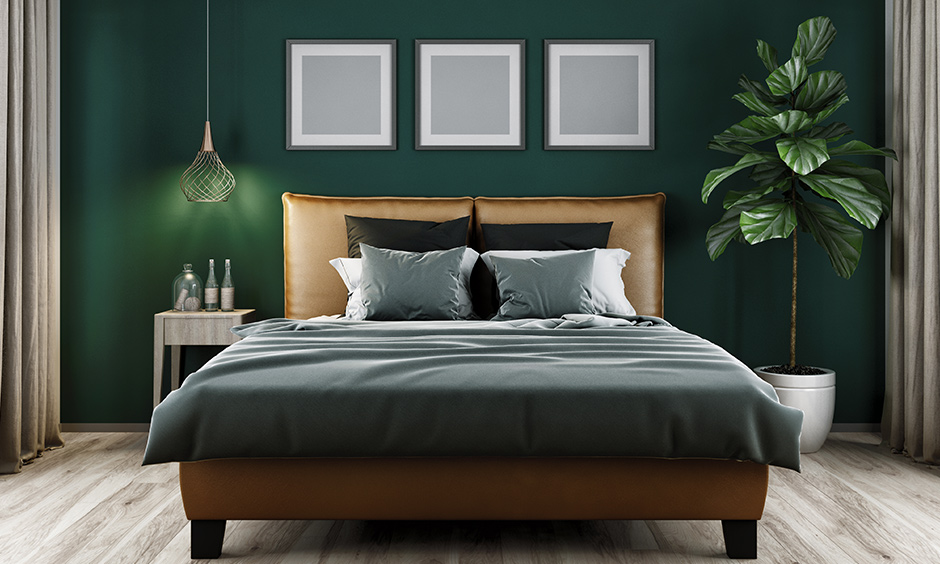 According to Vastu bedroom colour, bottle green representation of the feelings that nature evokes in us