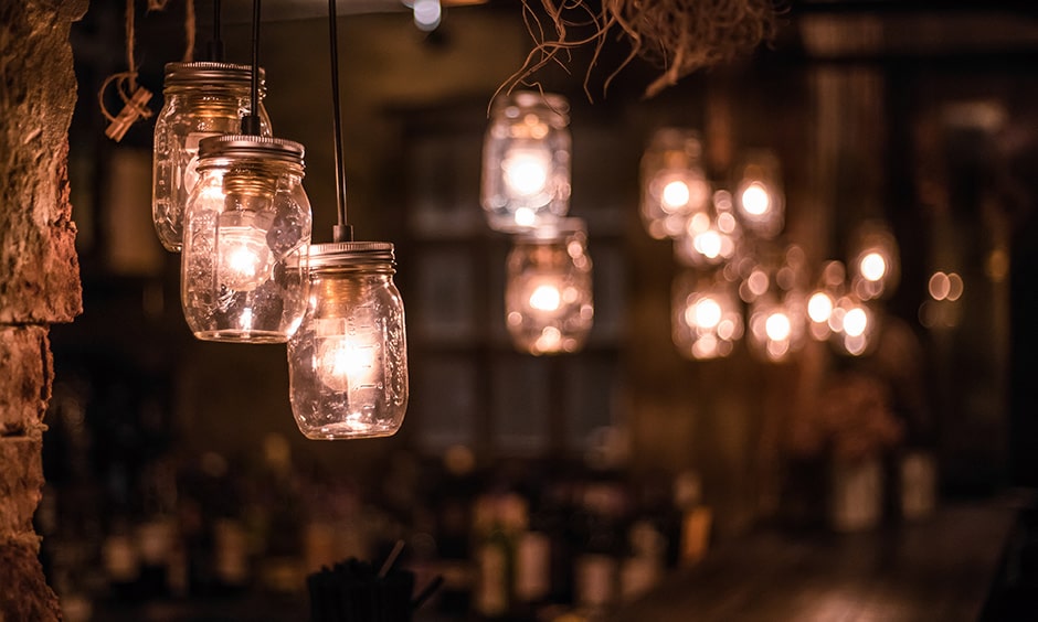 DIY hanging jar lights