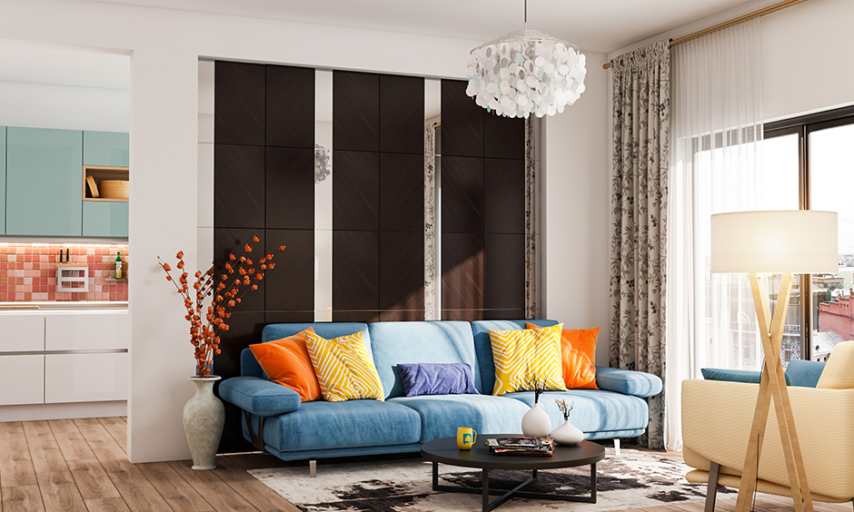 Blue lawson sofa living room sitting chairs is sure to smooth your mood any day.