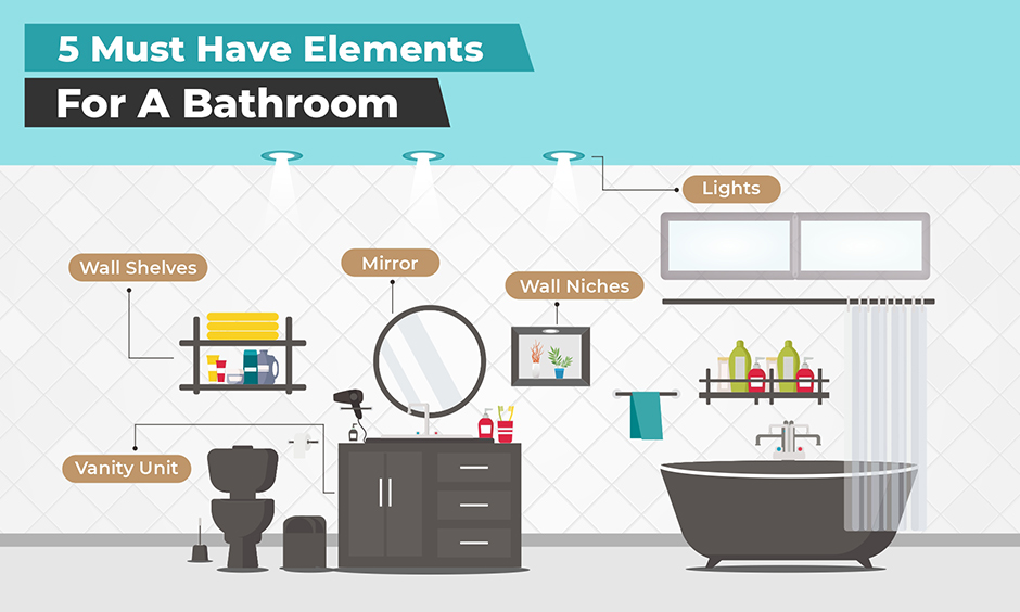 How to design a bathroom with different elements