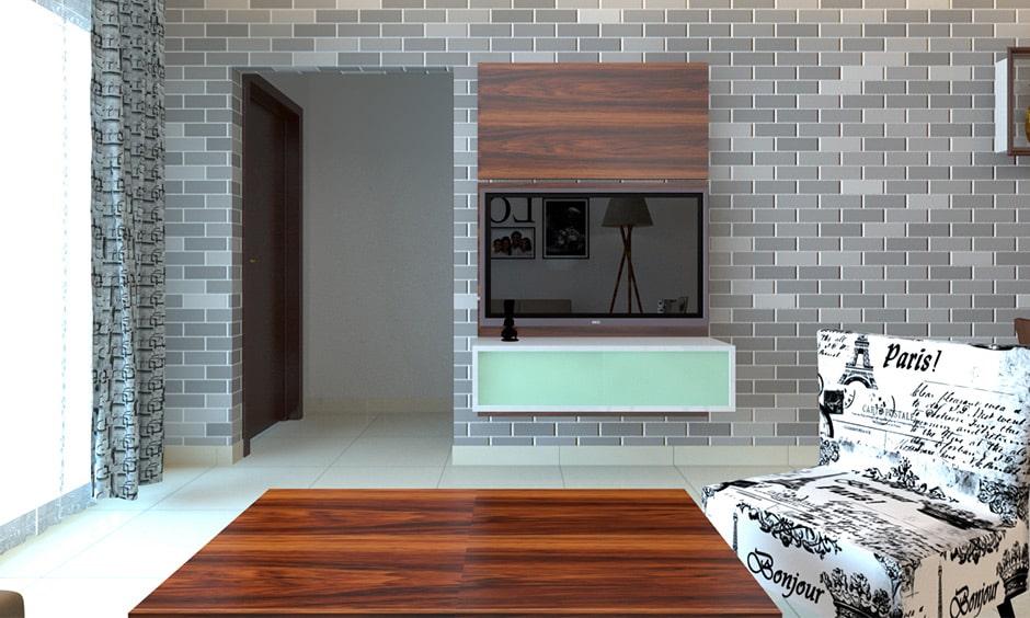 Grey brick wall design gives elegant look to your home interiors