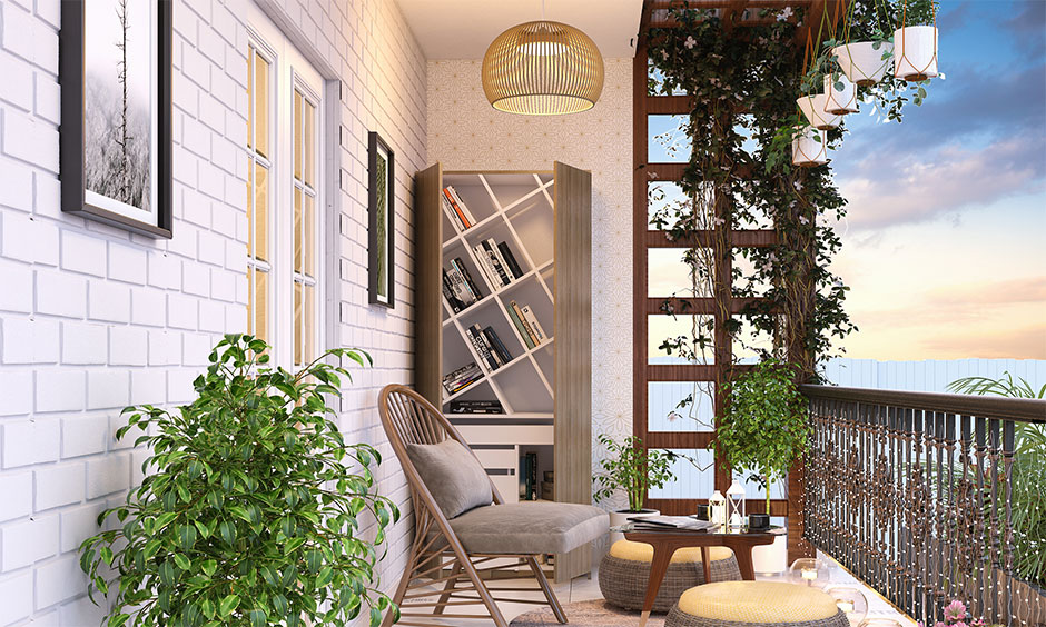 Hang lush green garden home decor is an excellent way of decorating your balcony