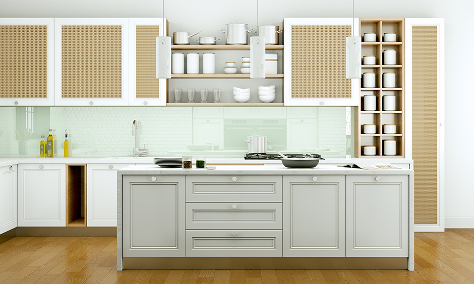 Small kitchen interior decoration with beautiful ceramic white elements makes your kitchen an elegant place