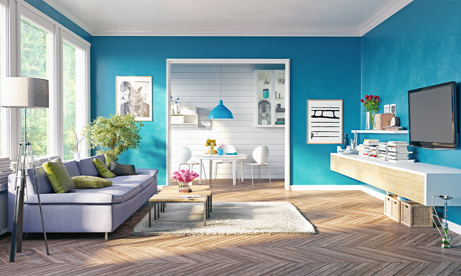 A blue tiful colour as a Vastu colour for living room which represents emotion, devotion, inspiration and truth