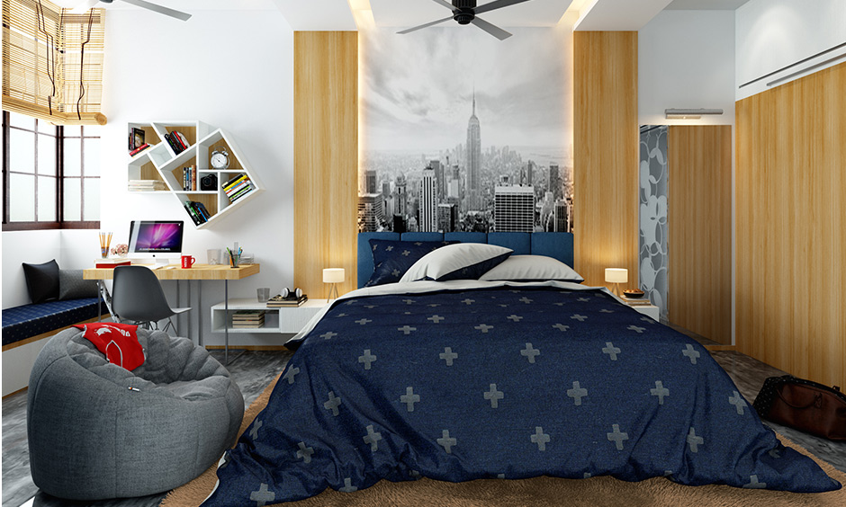 Boys bedroom with romantic bedroom decor which will leave you with a touch of the city