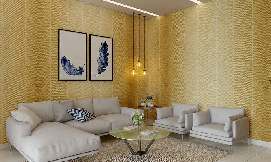 Yellow colour as Vastu Colour for your living room that adds fun and friendly vibe