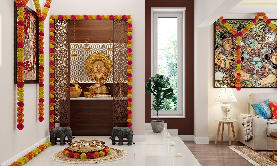 Mandap decorations for navratri to make beautiful navratri puja decoration at home