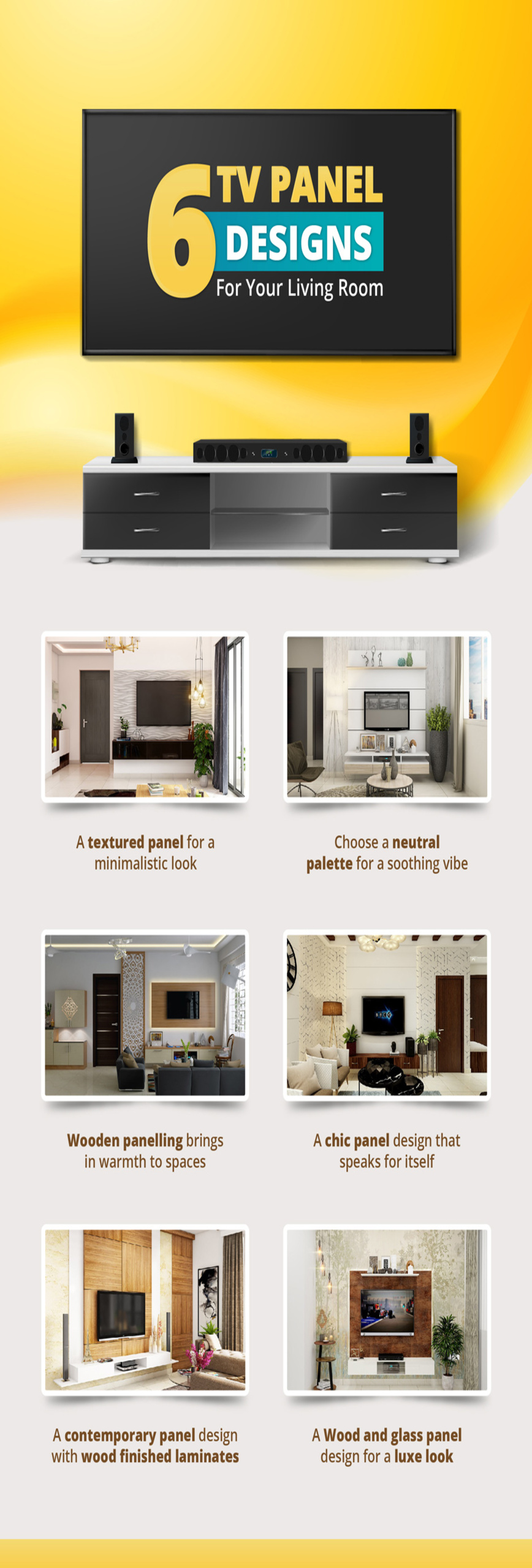 infographic tv panel designs for living room