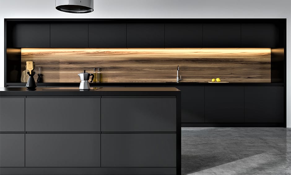 Minimalistic black and grey kitchen design ideas