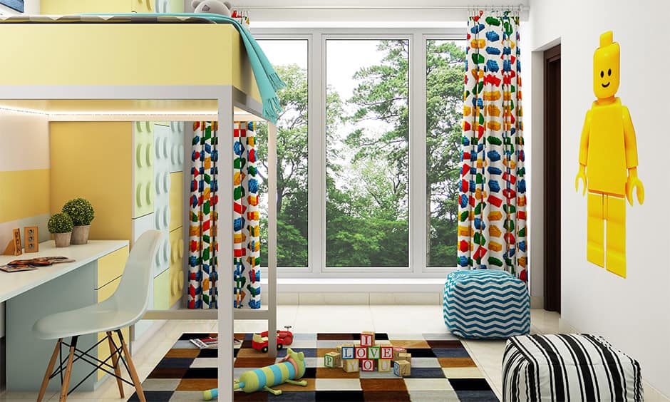 Multi-coloured curtains for white walls for your home which add more life and joy 