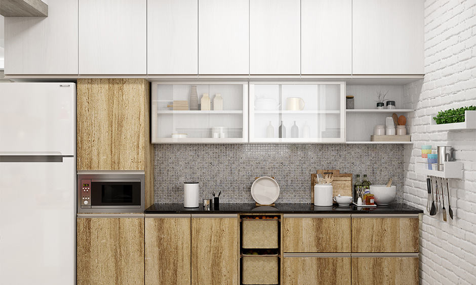 Plush kitchen plywood design gives a rich look and feel