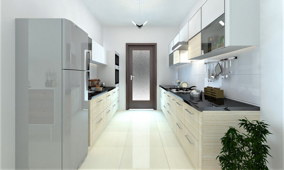 Frosted glass kitchen door designs for both beauty and privacy in their kitchen area