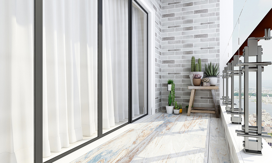 Balcony floor tiles designed with porcelain are dense and extremely durable.