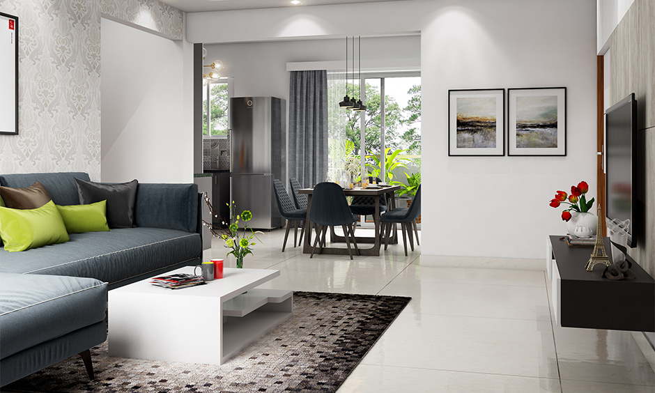 Grey best neutral colour for living room walls and gives space a sleek and professional touch