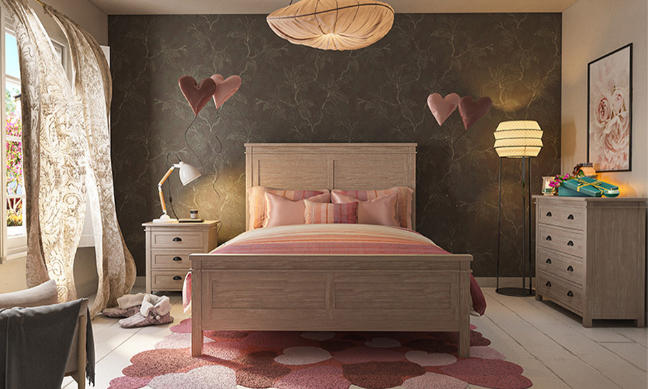 Vastu shastra to attract love, Bedroom with the bed made from wood brings tranquillity and good energy.