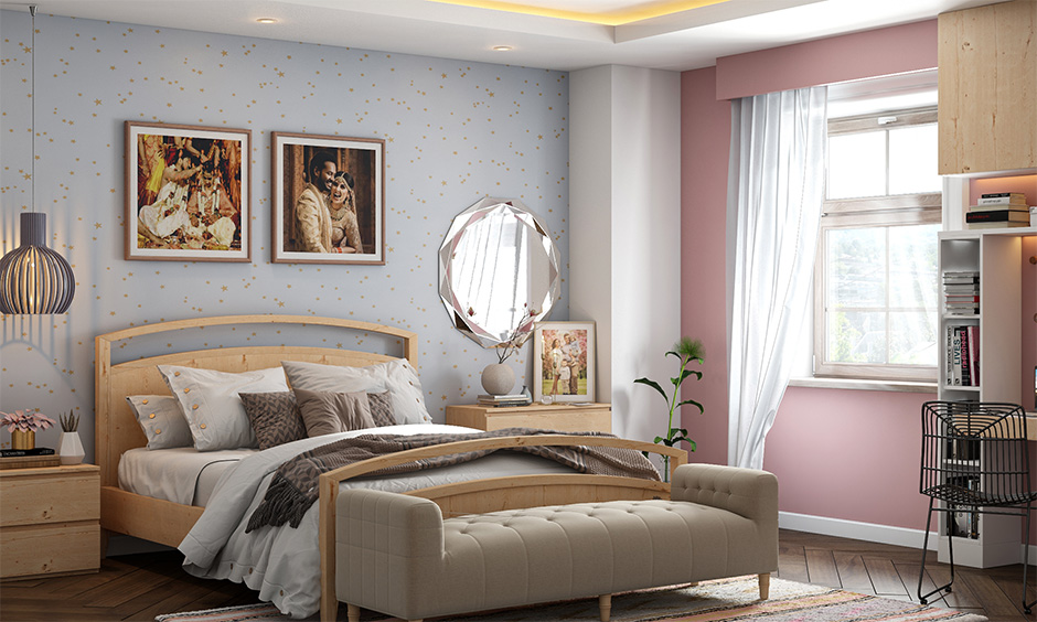 Vastu for couple's photos in the bedroom placed on the east wall generates positive energies.