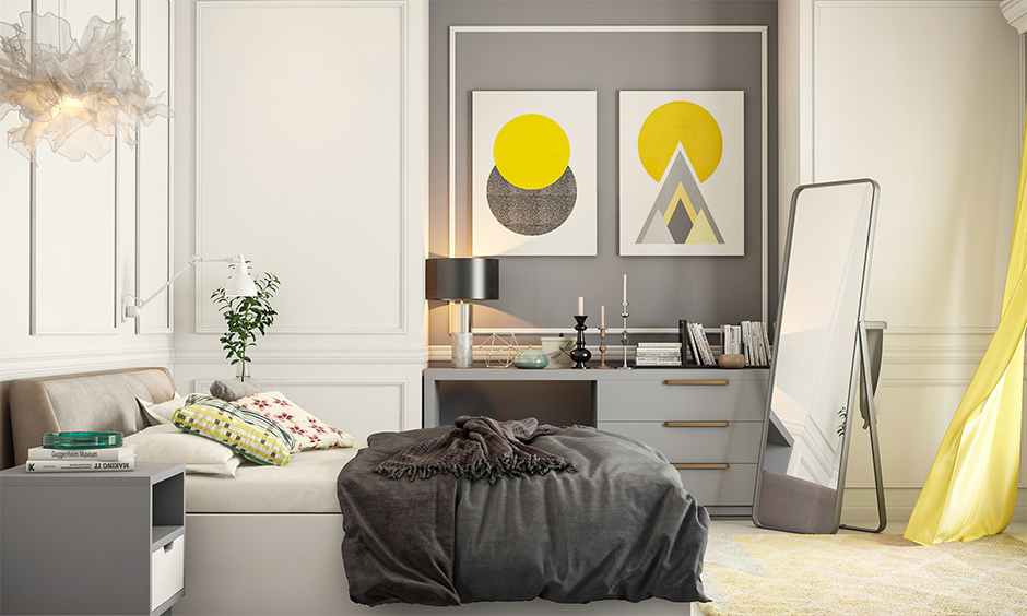 what is pantone color of the year with ultimate grey and illuminating yellow bedroom