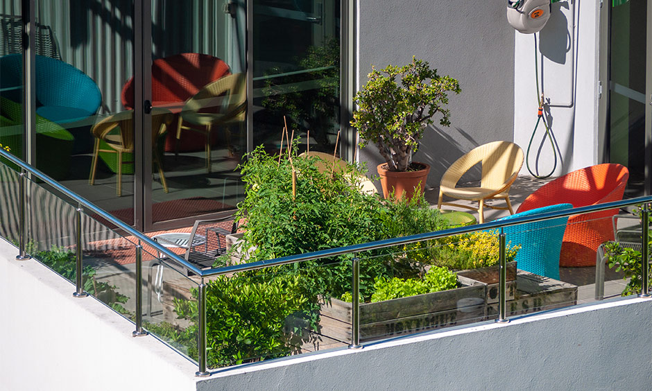 tips to grow herbs at home in the balcony with wooden box