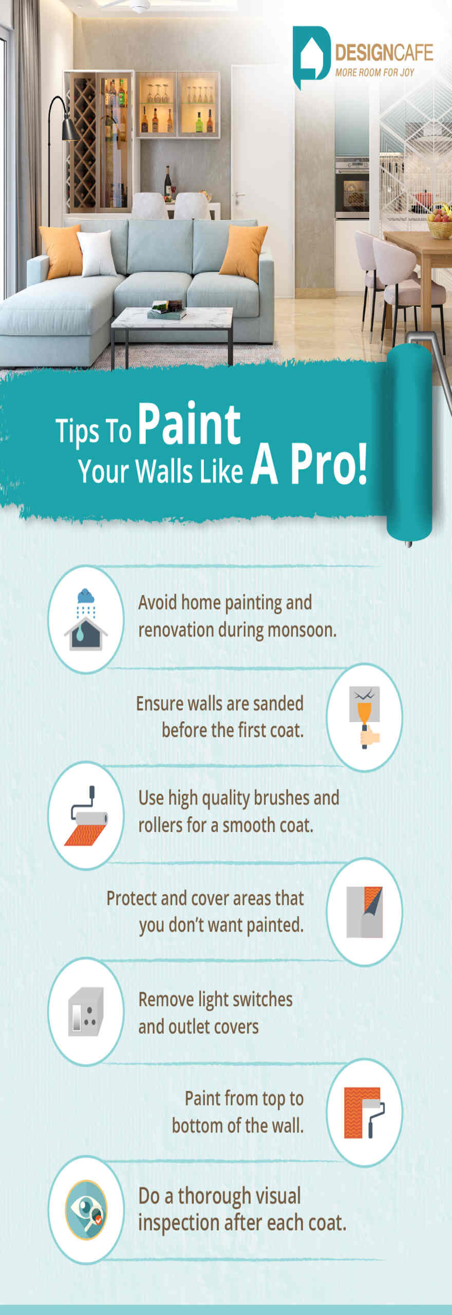 tips to paint your walls like a pro infographic