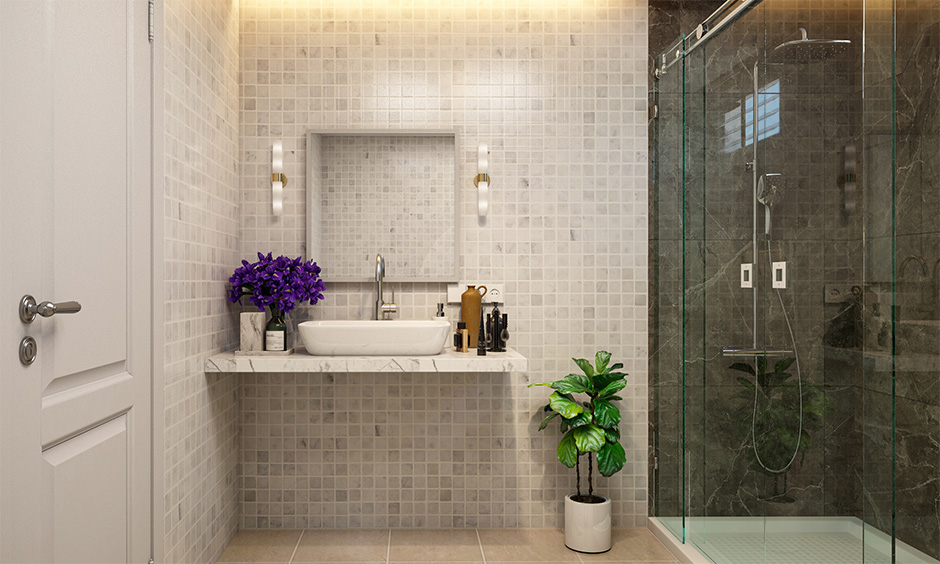 A small mirror and lack of proper storage are the bathrooms interior design mistakes.