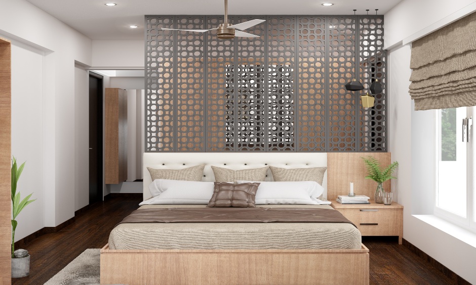 Indian white bedroom with dark wooden flooring lends a traditional touch is the dark wood floor bedroom.