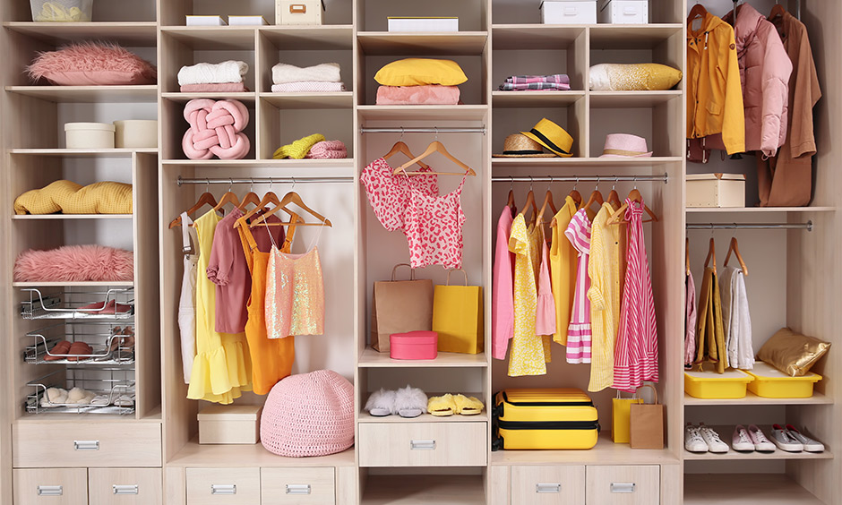 How to organise children's wardrobe - A open wardrobe rack is the easiest to access and organise.