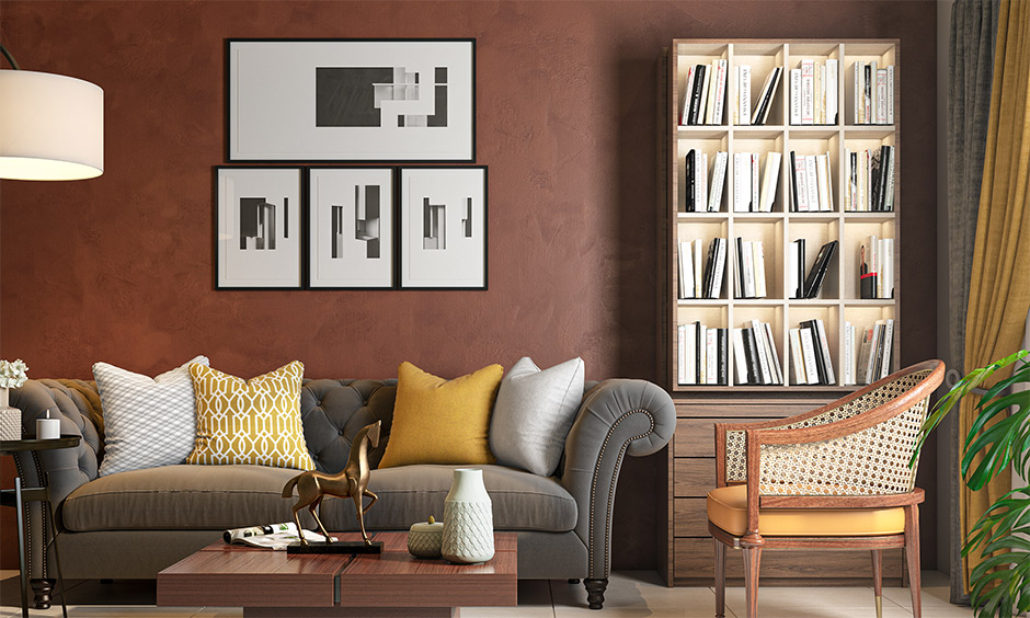 Interior mistakes avoided in the living room by using fewer photo frames