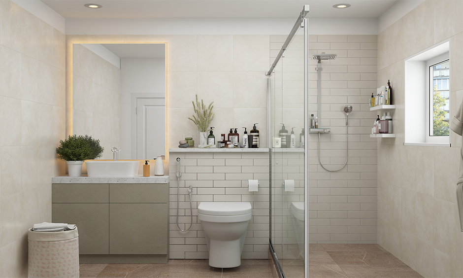 A bathroom mistake in interior design avoided with proper ventilation and lighting looks airy and brighter.