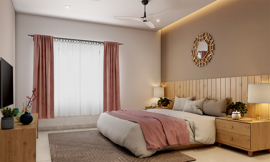 Bedroom mistakes in interior design avoid using too long curtains for easier maintenance and sleekness.