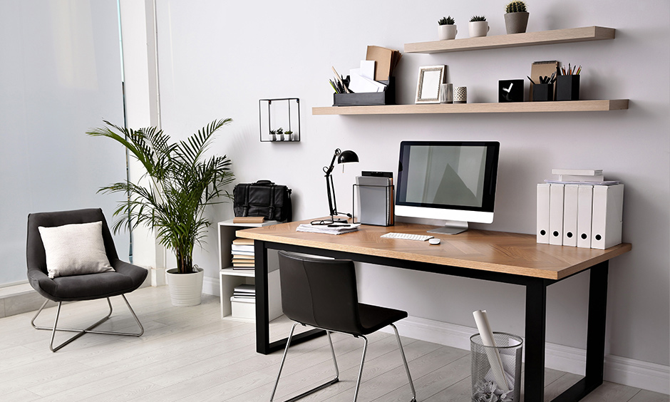 Paint colors for home office walls where colours indicate simplicity and cleanliness