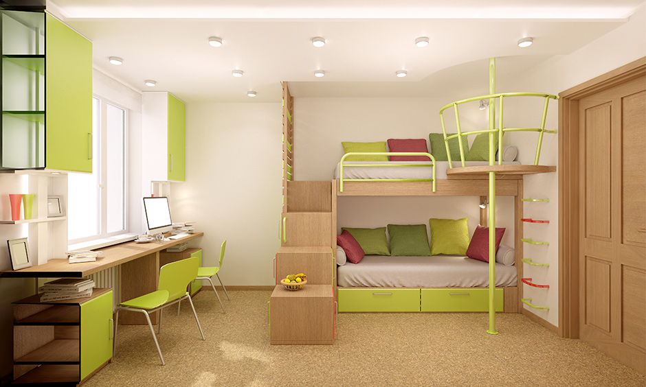 Custom made bunk beds for teenage girl where innovative design represents sensibility and ease