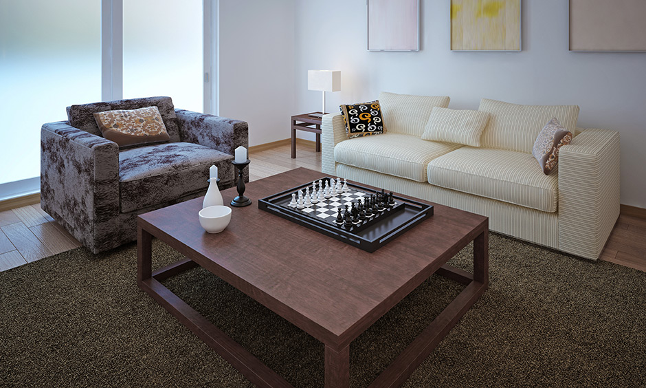 Small gaming room design, cosy nook place with a proper table and seating for fun board game night best set up.