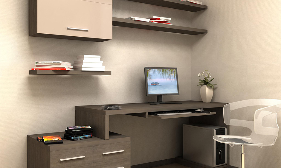 Study table organization, Drawers attached to the study table allows easy to access stationery and arrange.