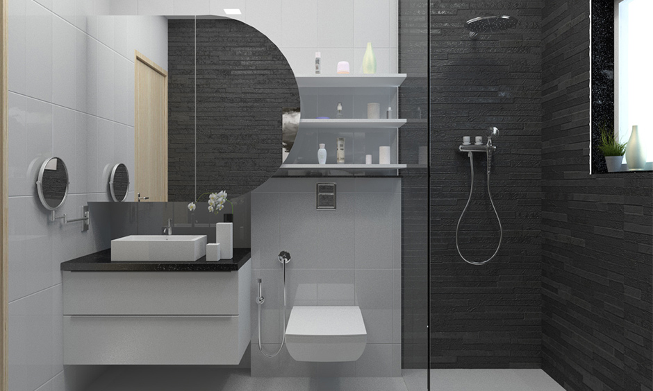 The Black and white trending bathroom colour makes a bold statement yet is simple.