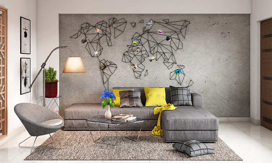 The rustic type of wall paint in India brings a cosy vibe to space