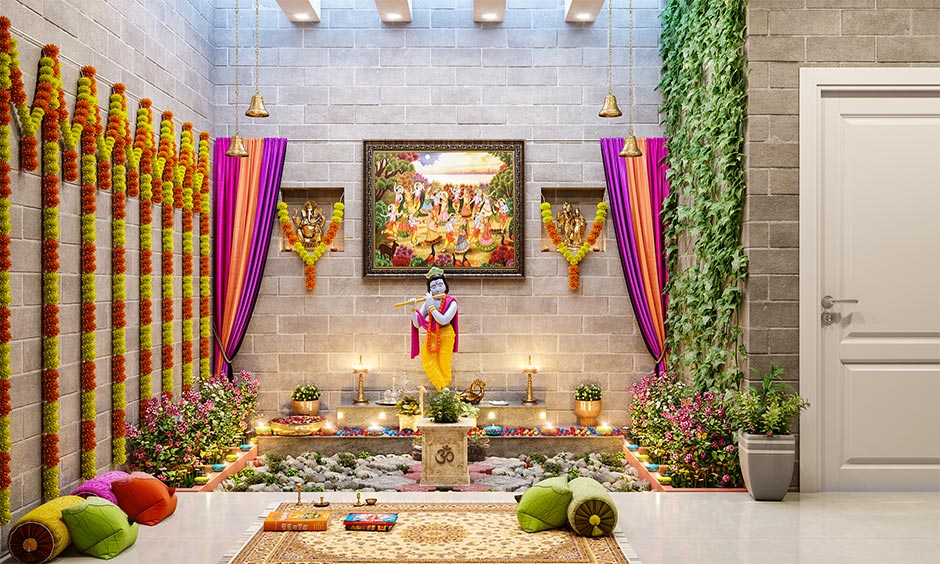 Krishna Janmashtami jhula decoration created a Vrindavan vibe with a theme that depicts Lord Krishna’s childhood