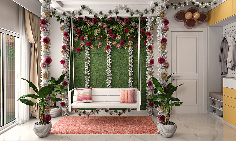 1st wedding anniversary decoration ideas at home infuse a splash of nature in your home wedding decor and with a swing