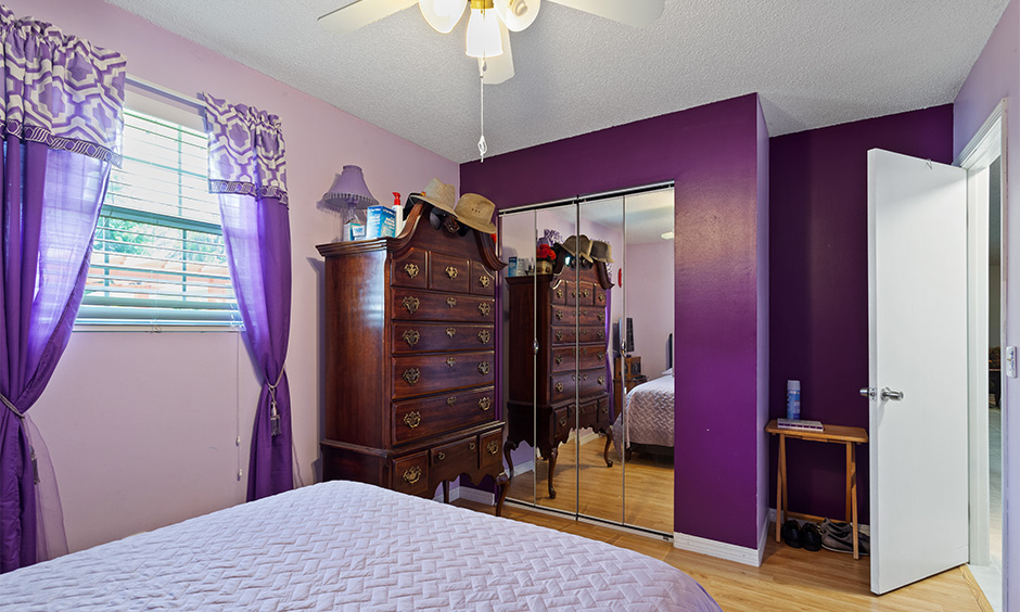 Amethyst purple curtains for bedroom for an airy look with antique wood furniture designs 