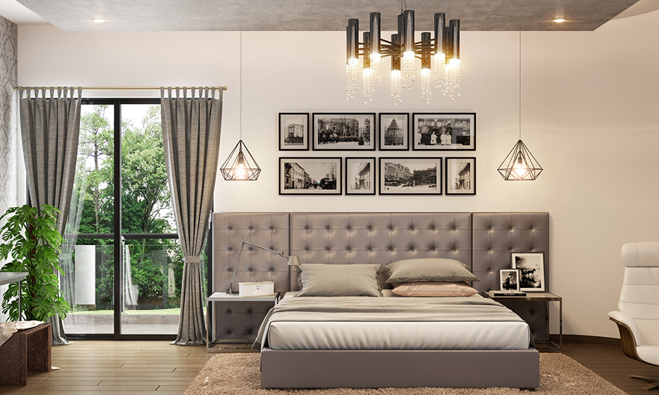 Bedroom room decoration with ceiling lights instantly ups the glam