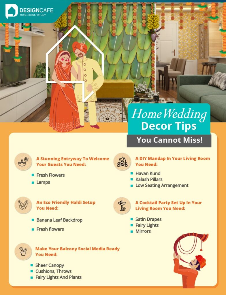 Home wedding decoration tips by design cafe