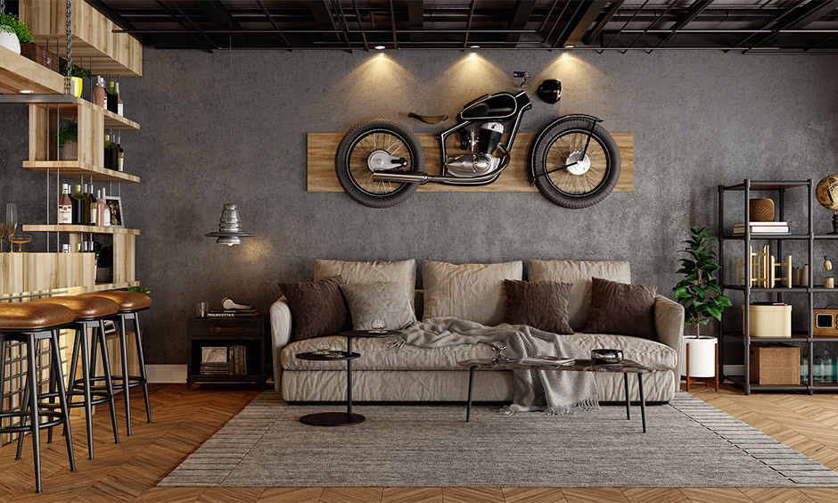 Handmade wall hanging crafts- bike showcased on the wall, turn it into kickass wall art