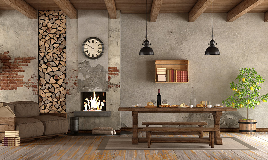 Two black lantern-style lights in an antique appeal ideal for rustic interiors