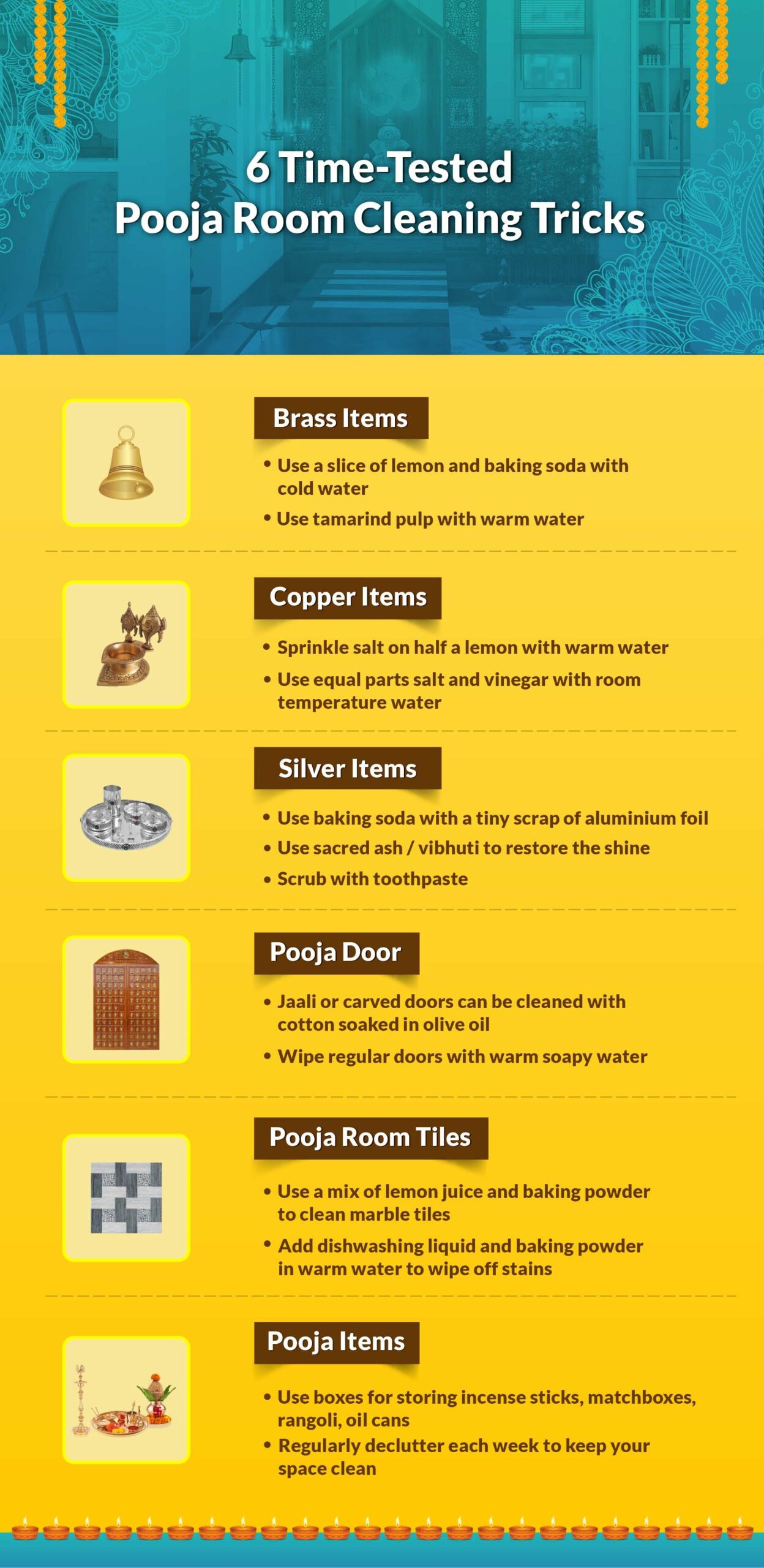 Pooja room cleaning tricks