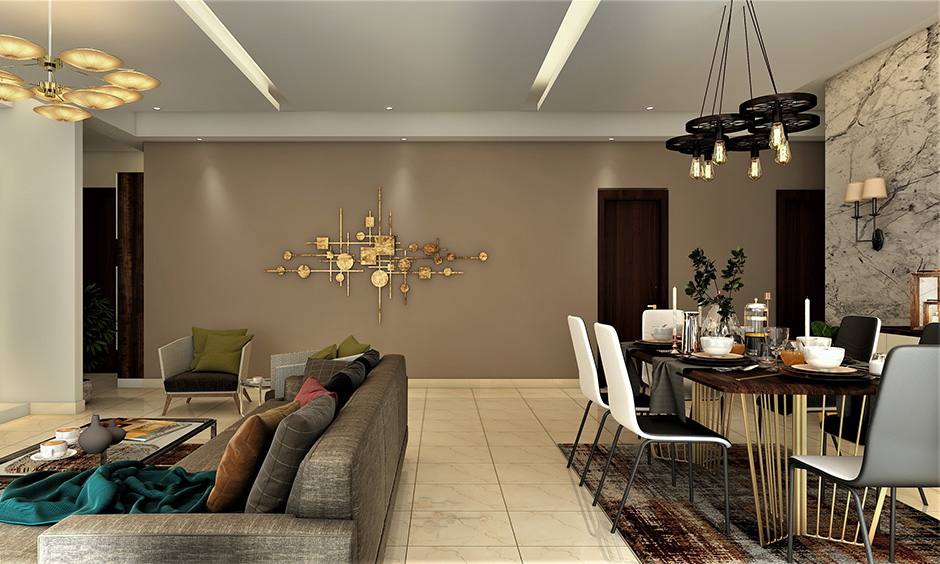 Which colour is best for hall where Light brown colour brings in nature’s vibes and introduces happiness 