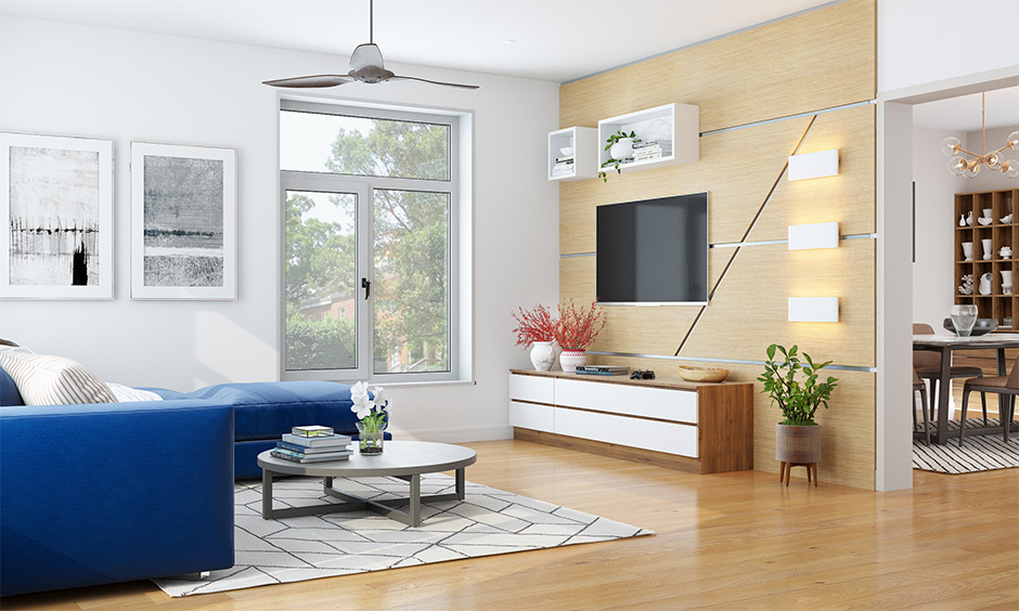 Living room wall lights in flush sconces style accentuate the sleek look and best modern wall lights for living room