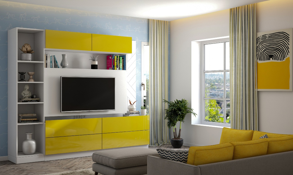 Bright color living room ideas with yellow can be perfect for adding some colour and zing to space